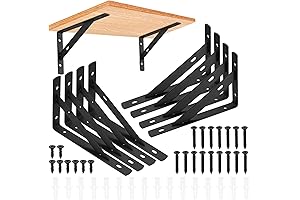 8 Pcs Wall Shelf Brackets Heavy Duty Metal Shelf Brackets Floating Shelves...