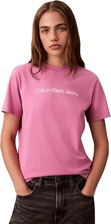Calvin Klein Women s Short Sleeve Regular Fit Classic Logo T-Shirt
