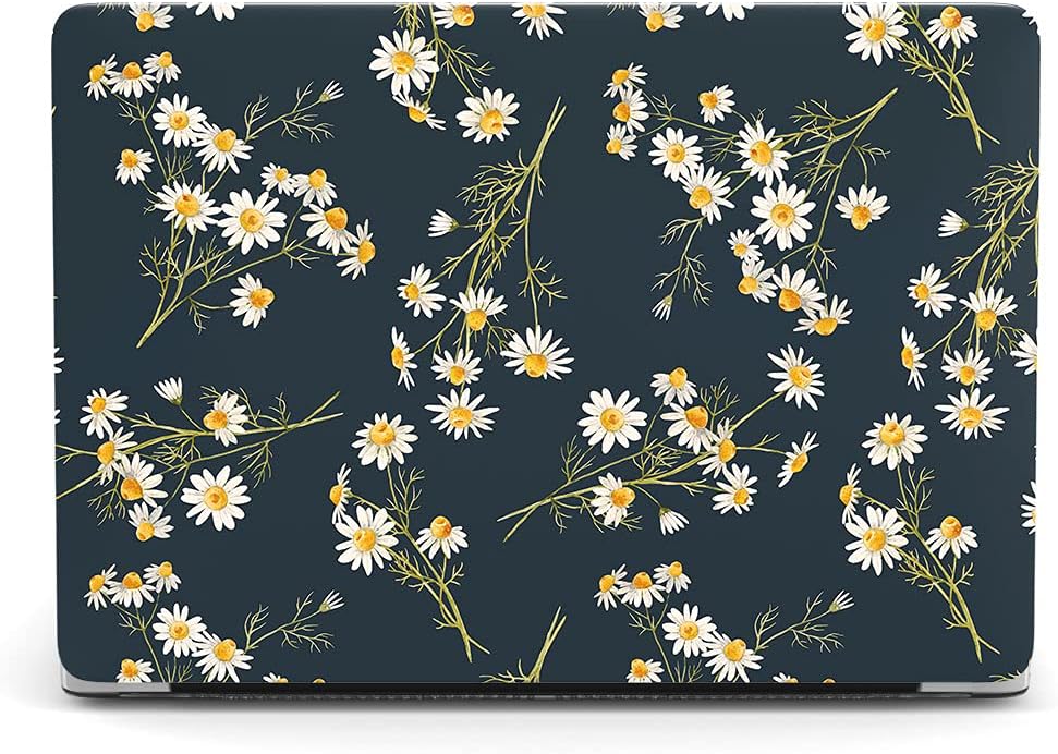 Hard Case Compatible with New MacBook Air 13 Inch Case 2020 2019 2018 Release Model A2337 M1 A2179 A1932 with Retina Display and Touch ID, Matt Plastic Hard Shell Case Cover - Chrysanthemum