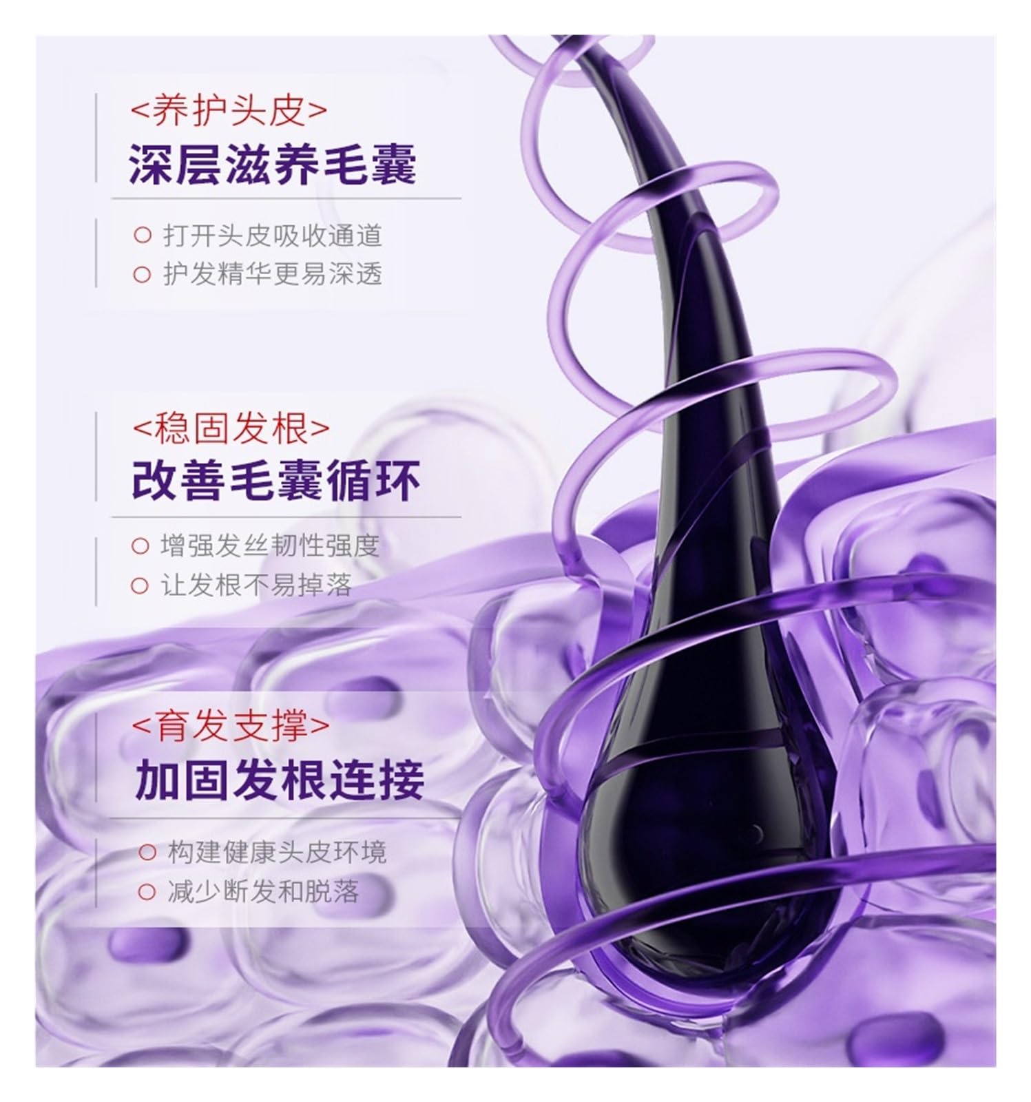 Serum przeciw wypadaniu i wzmacniające włosy 30 ml, kontrolujące wydzielanie sebum, zwiększające objętość, odżywiające linię włosów(3pcs)
