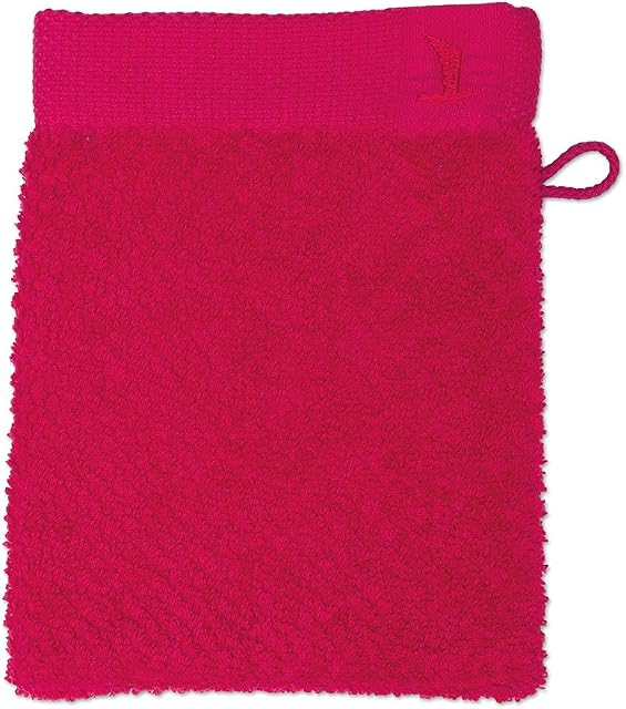 möve New Essential rękawica do mycia 15 x 20 cm ze 100% bawełny, karminowy