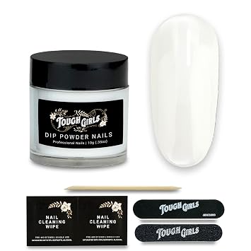 TOUGH GIRLS | Dip Powder | Includes Cuticle Stick, Nail File, Nail Buffer & Nail Wipes Ivory