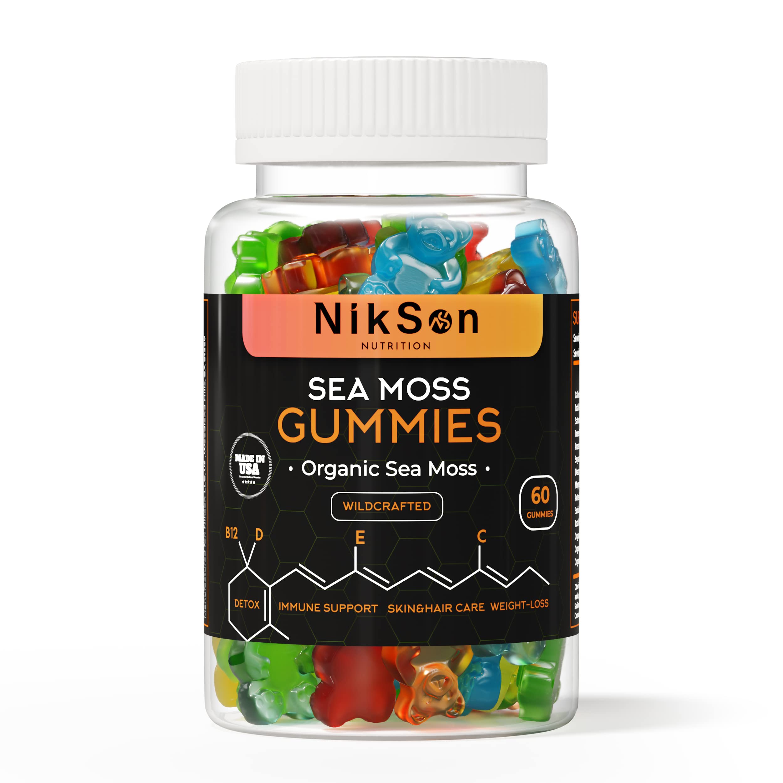 10 Best Sea Moss Gummies On The Market 12 NikSon Organic Sea Moss Gummies with Burdock Root