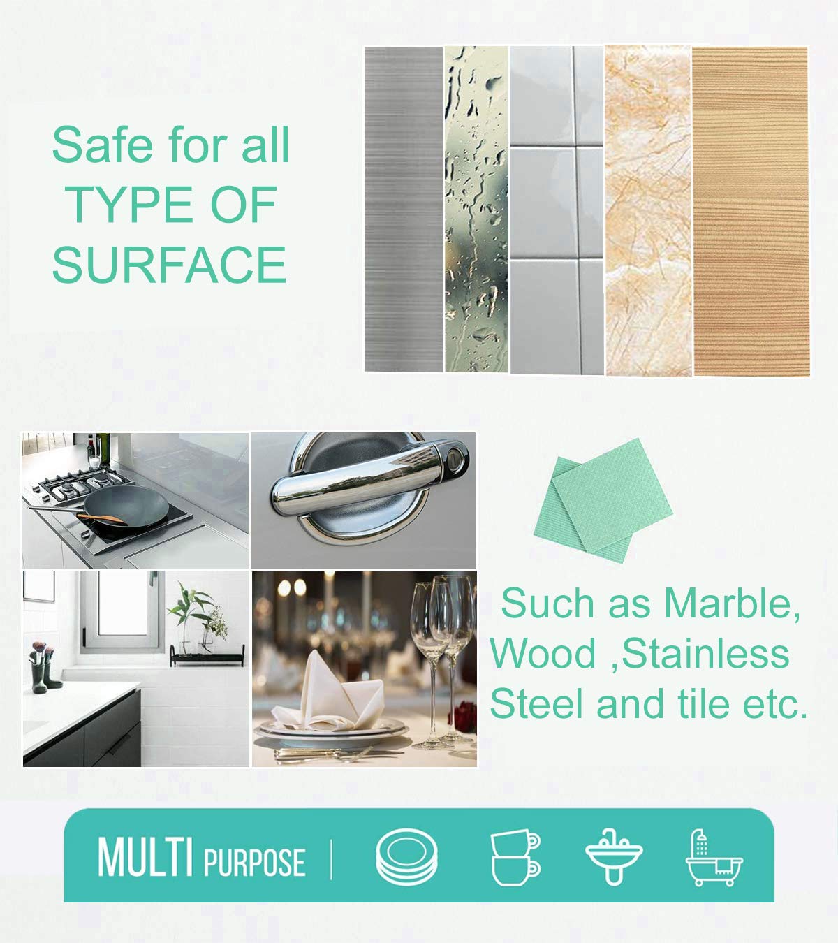 Swedish Dishcloths Cellulose Sponge Cloth - Bulk 10 Pack of Eco-Friendly No Odor Reusable Cleaning Cloths for Kitchen - Absorbent Dish Cloth Hand Towel Sets Reusable (Dishcloth – Assorted) by TOMOVI