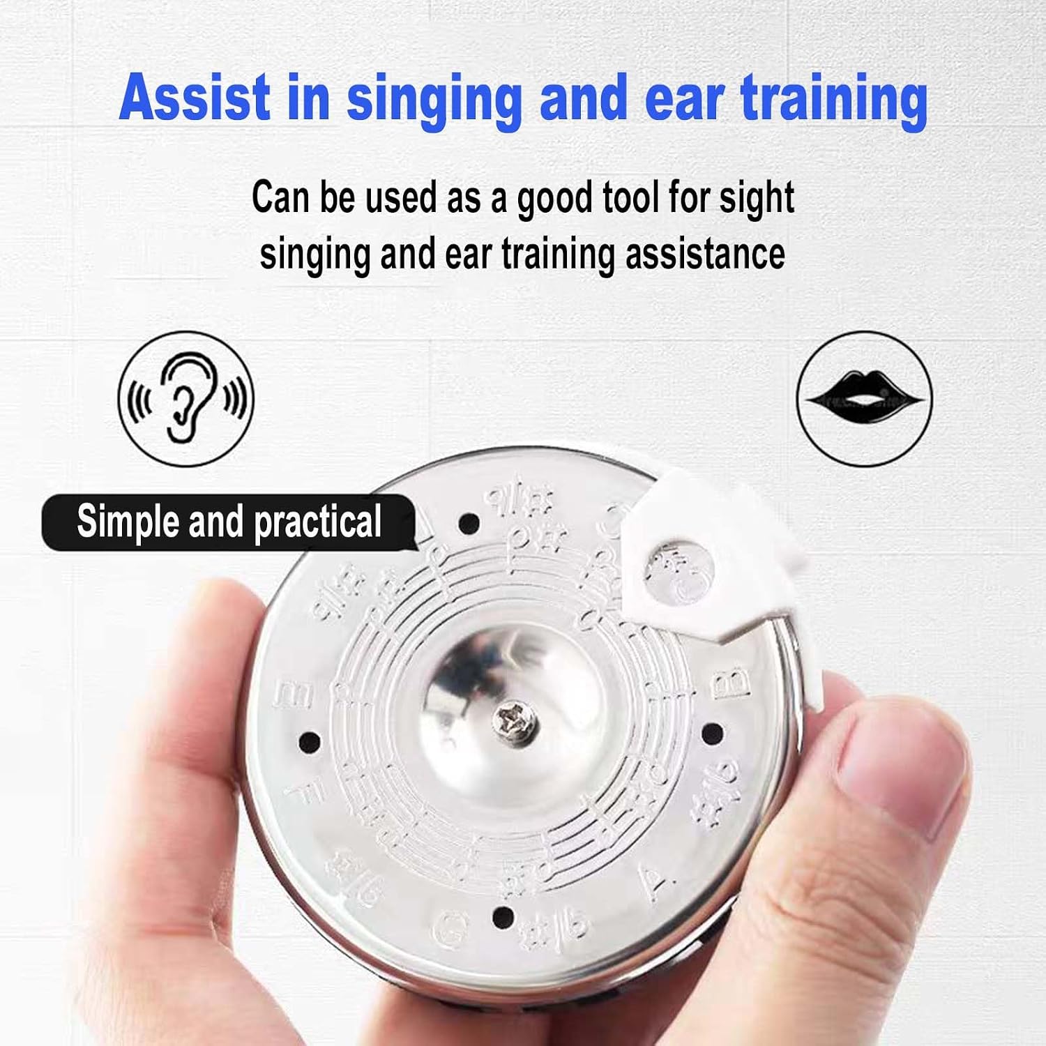 13-Note Chromatic Pitch Pipe, C-to-C Battery-Free Pitch Tuner with Storage Case for Singers, Vocal Practice, Guitar, Violin, Cello, Bass and Ukulele image 4