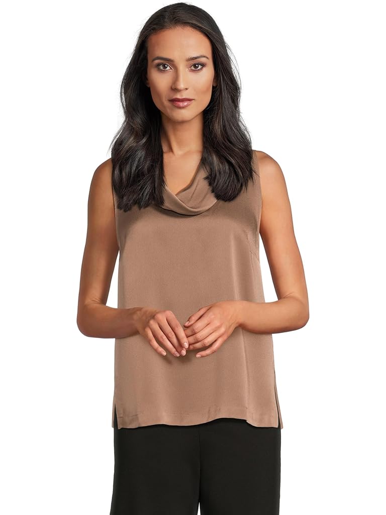 Gray Vince Camuto Sleeveless Cowl Neck Top