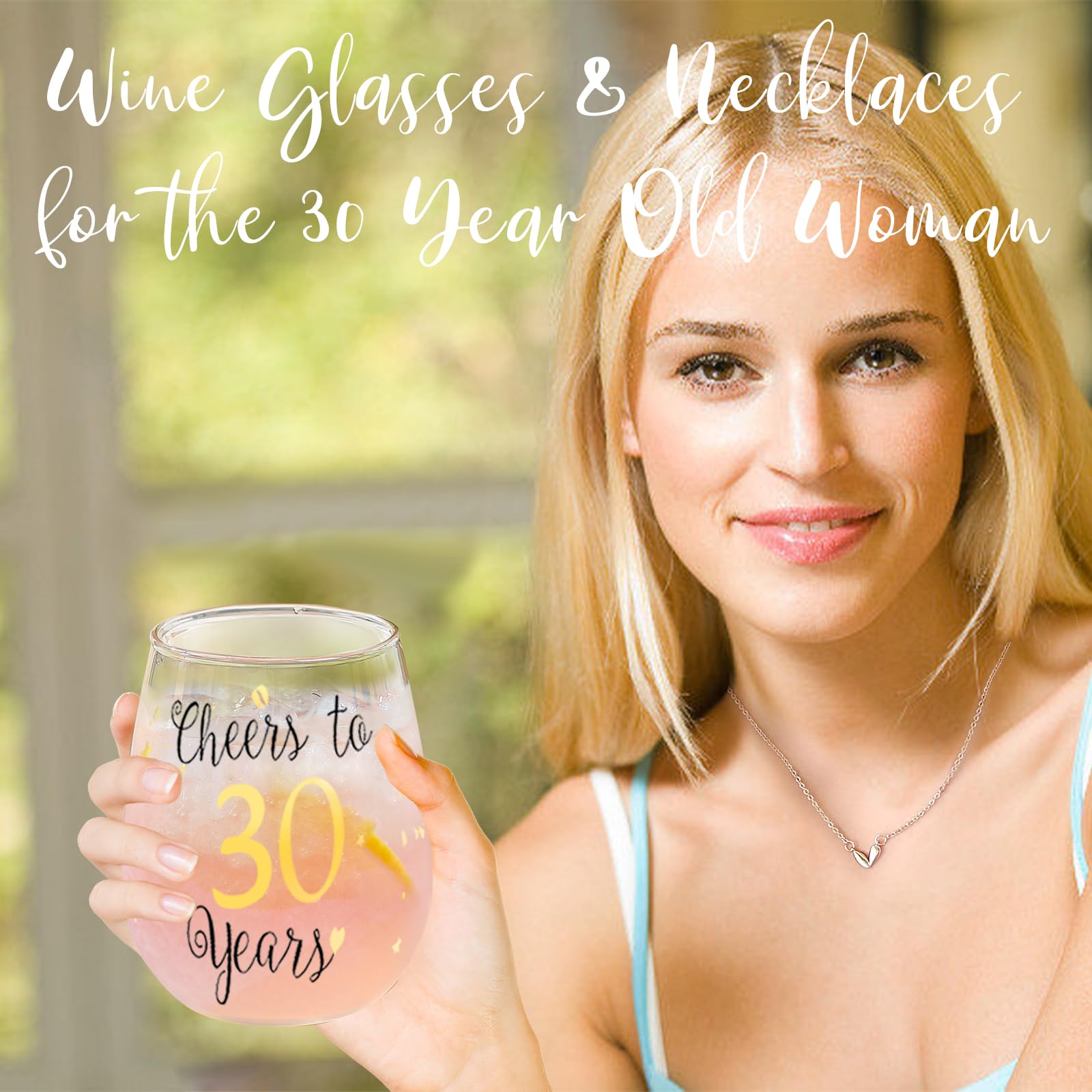 Jogskeor Verre à Vin Sans Pied Pour 30e Anniversaire Pour Femme