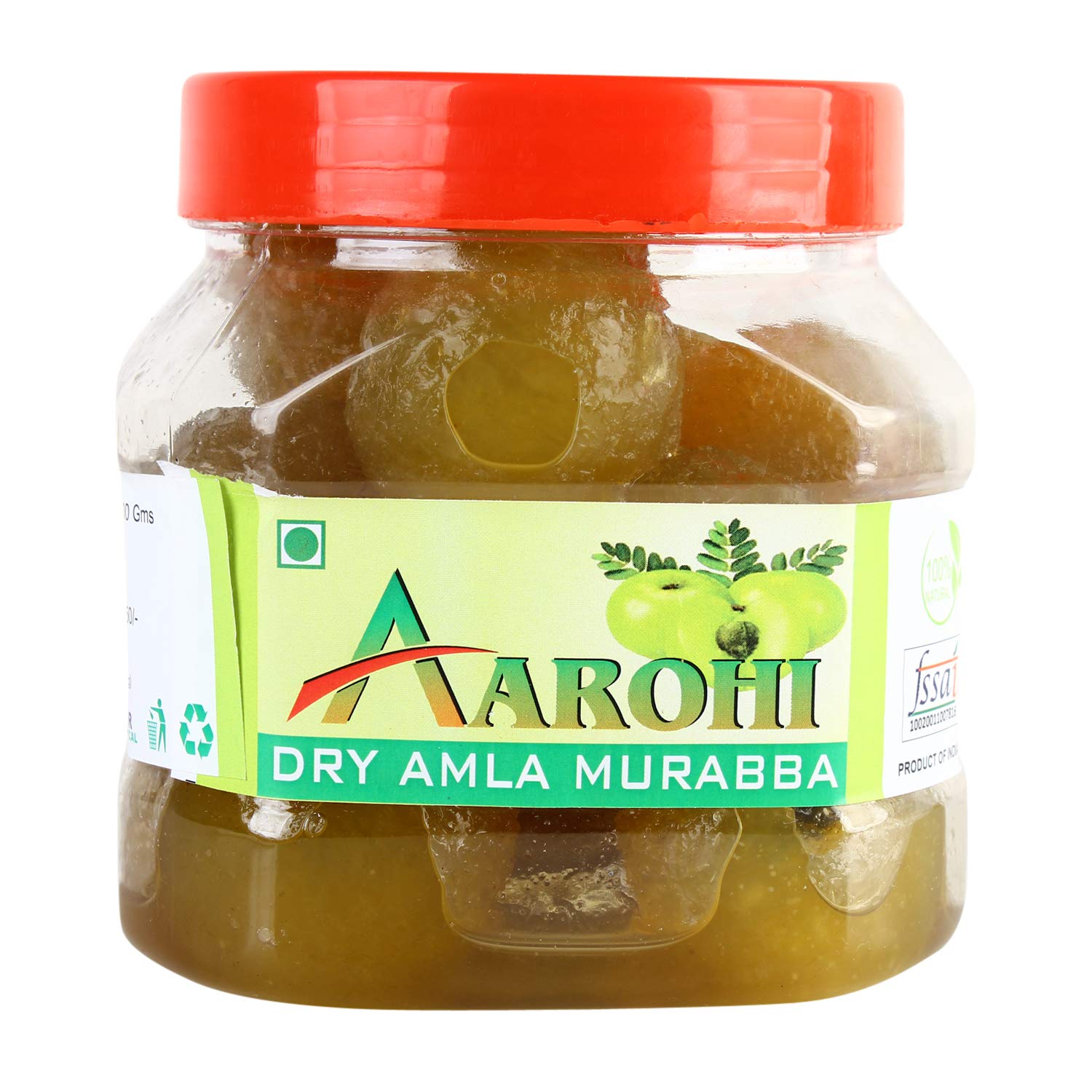 Aarohi Pure Organic Natural Made In India Homemade Hath Se Bana Dry Amla Murabba (Amla 500 Gm), Fresh
