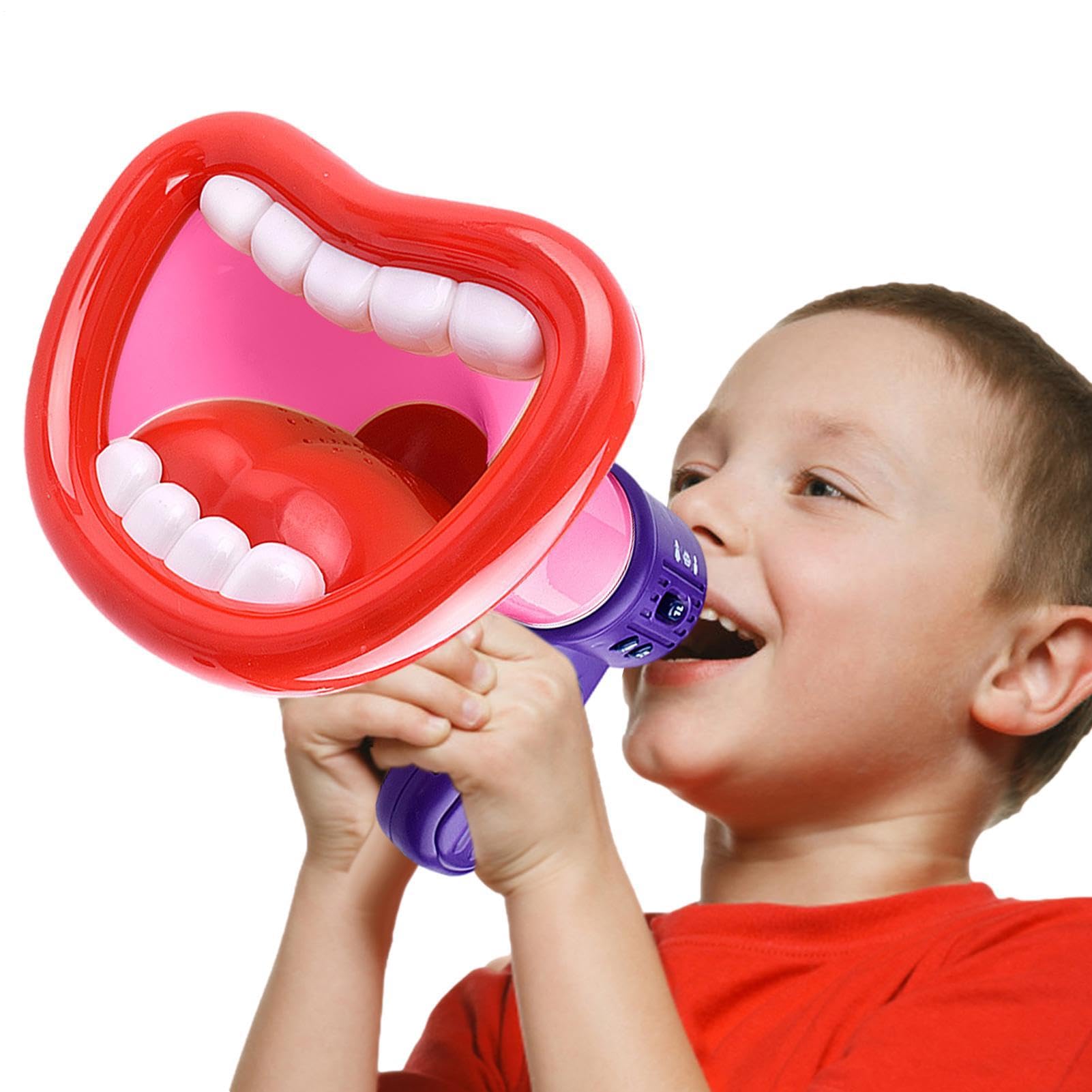 Generico Megaphone Speaker - Novelty Grand Mouth Voice Changing Amplifier, Record & Play Function | Giocattolo di megafono, Gadget per Bambini, Giocattolo Complicato per Ragazzi, Ragazze, Bambini,