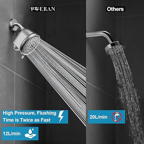 Miniatura 3 de Cabezal de ducha filtrado 2 en 1, 8 modos de ducha de lluvia de alta presión con filtros, cabezal de ducha suavizante de agua para agua dura,