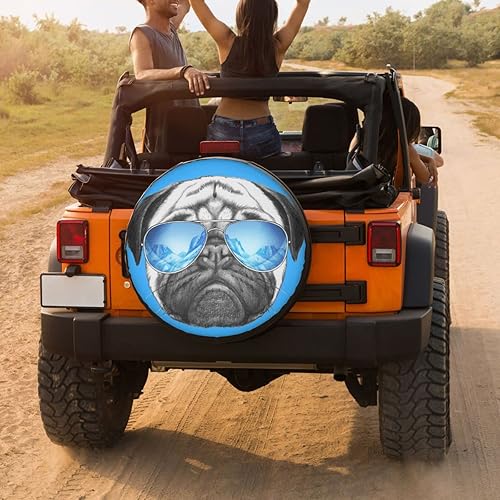 Miniatura 4 de Delerain Fundas de neumático de repuesto para vehículos recreativos, remolques, SUV, camiones y muchos vehículos, protector solar impermeable (15