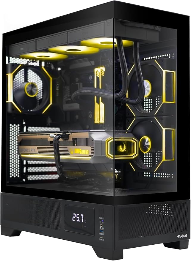 ZOTAC MEK AI-Enhanced Gaming PC Desktop Computer - NVIDIA GeForce RTX 5090, AMD Ryzen 7 9800X3D Up to 5.2GHz, 32GB DDR5 RGB, 2TB NVME M.2 SSD, 1300W 80+ Gold PSU, WiFi 7, Windows 11