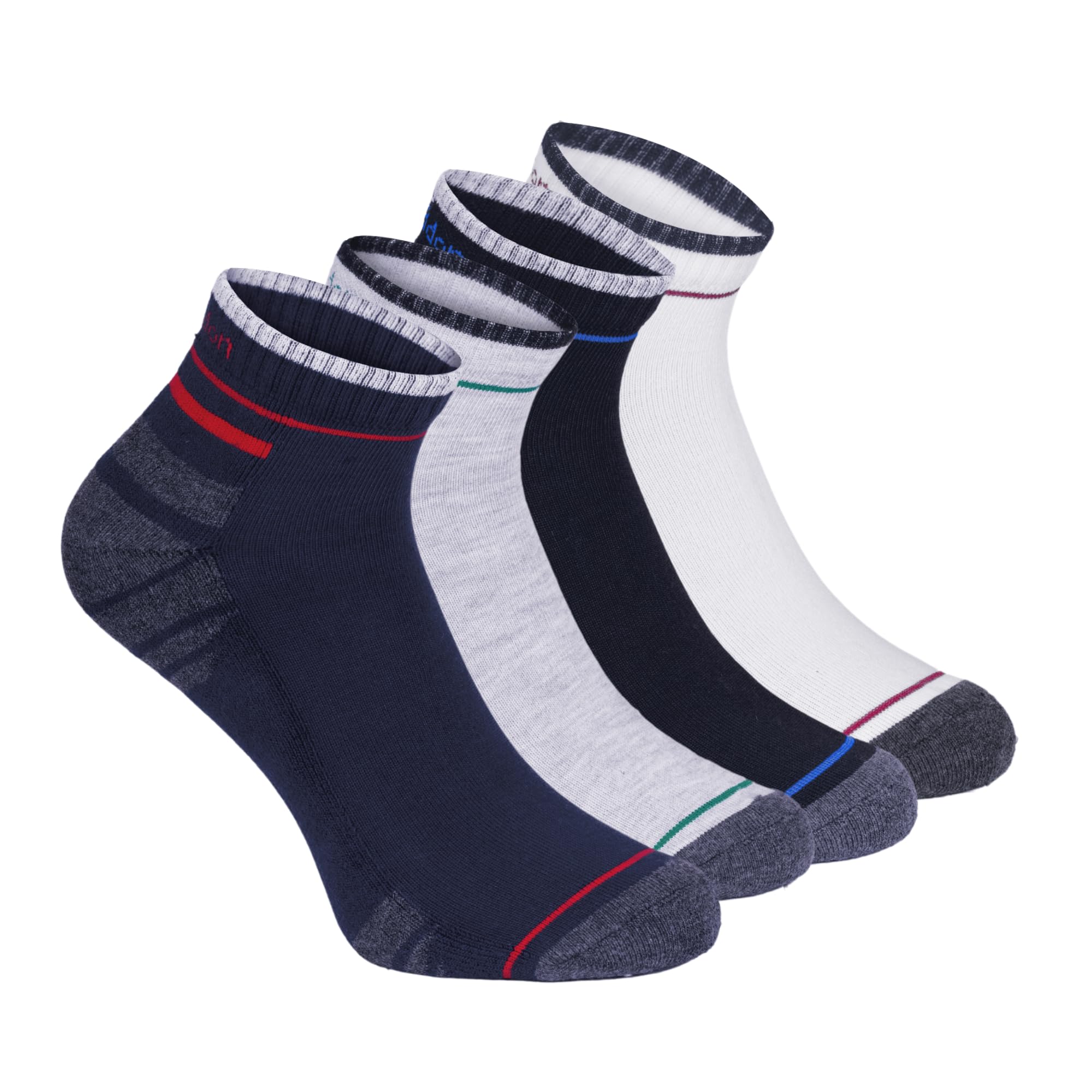 Men's Low Cut Socks I Mesh Designed Cushioned Made With Durable, Breathable Combed Cotton Ankle Length I Odour Free & Anti-bacterial I Free Size Sock for Casual Sports Running – Pack of 4-image-25