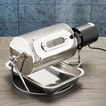 Elecbee Stainless Steel Coffee Bean Roasting Machine Coffee Roaster Roller Baker 110V Tools