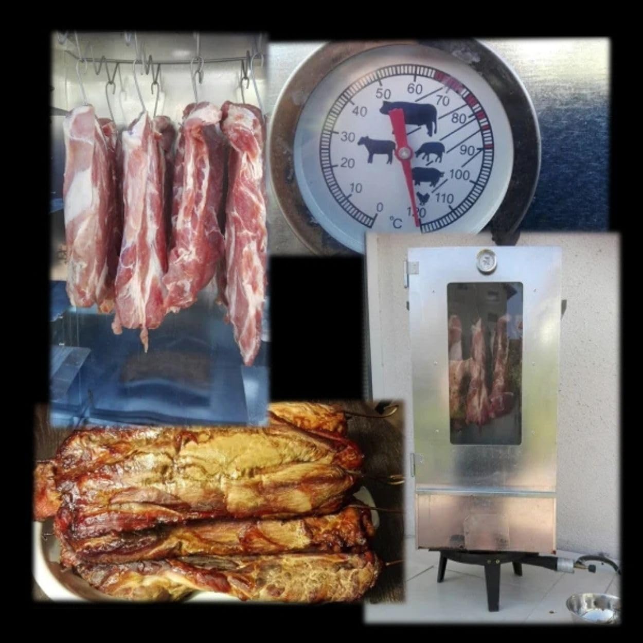 ITA Räucherofen 7005 - Premium Räucherschrank aus Edelstahl mit 3 Etagen 81 cm - Qualität Made In EU - Direkt vom Hersteller - Smoker zum Kalträuchern & Heißräuchern - Für bis zu 7kg Fleisch