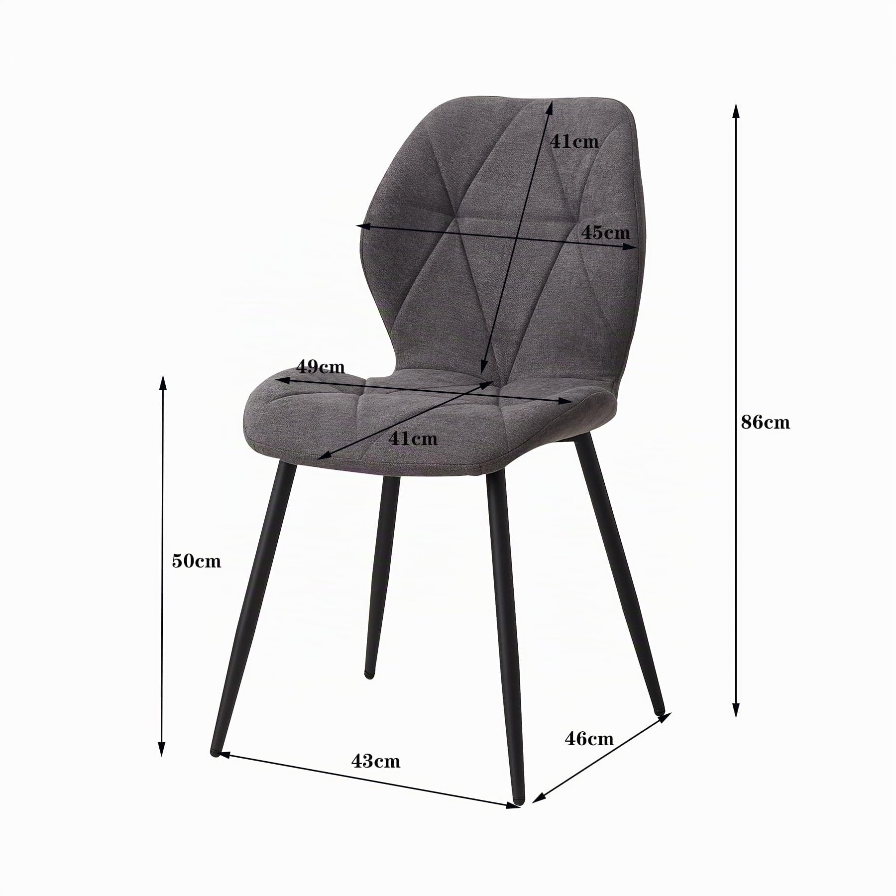 Juego de Mesa de Comedor Redonda de 100 cm con 4 Sillas de Tela de Lino, Conjunto Mesa y Sillas de Comedor para Comedor, Cocina y Salón (Madera Oscura+LX-Gris)