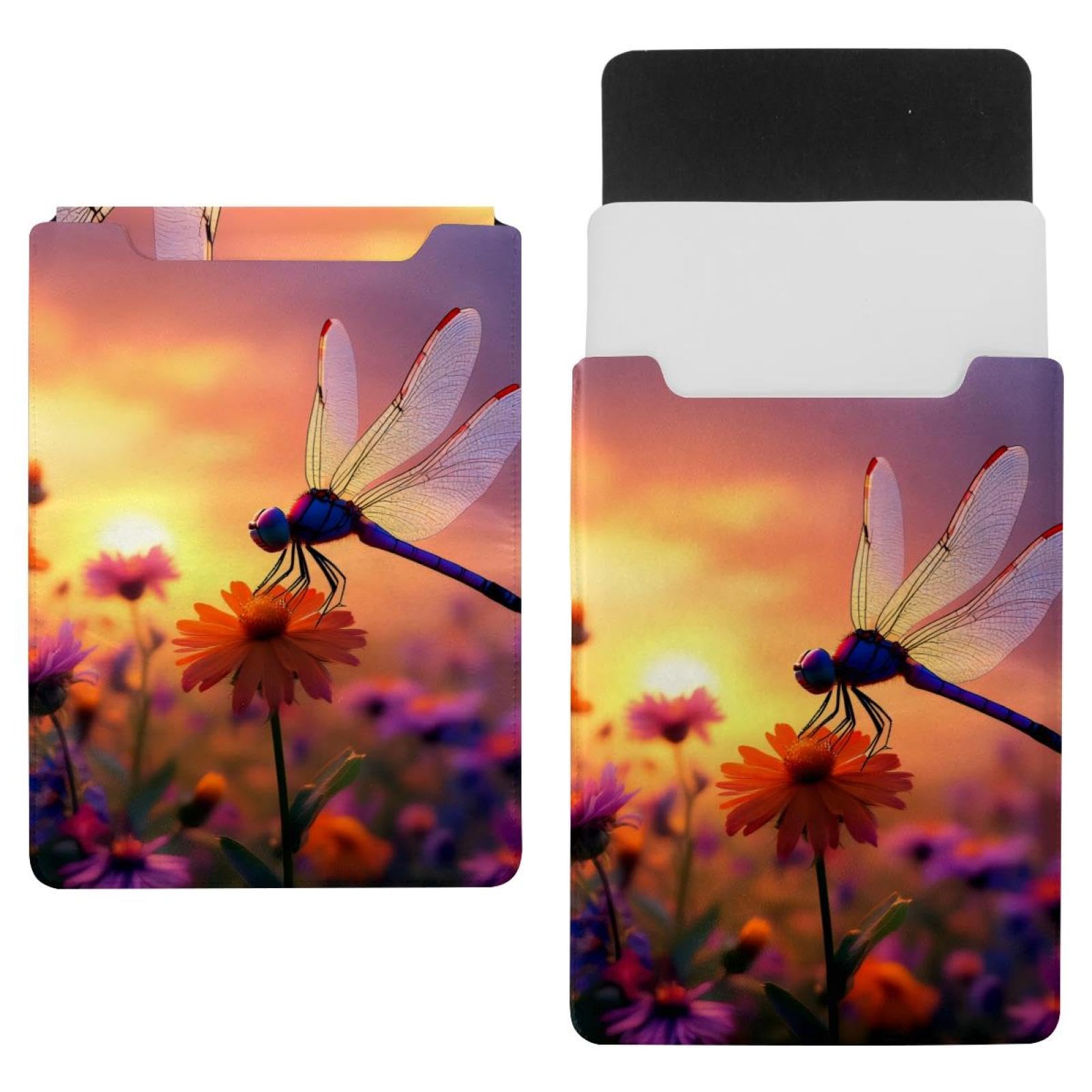 Funda para portátil de 13.8 x 10.2 pulgadas evita arañazos con diseño de libélulas 7