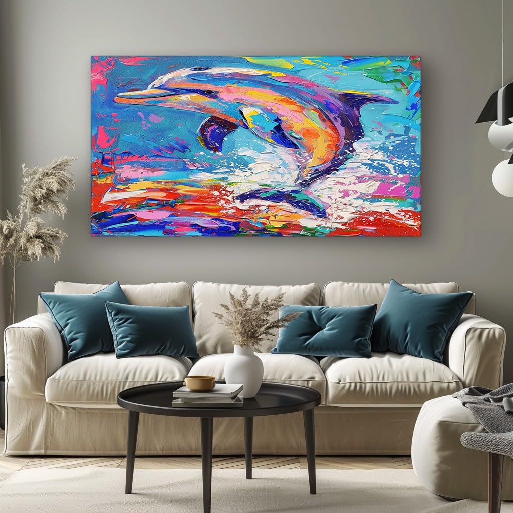 MKBKLI Colorful Abstract Dolphin