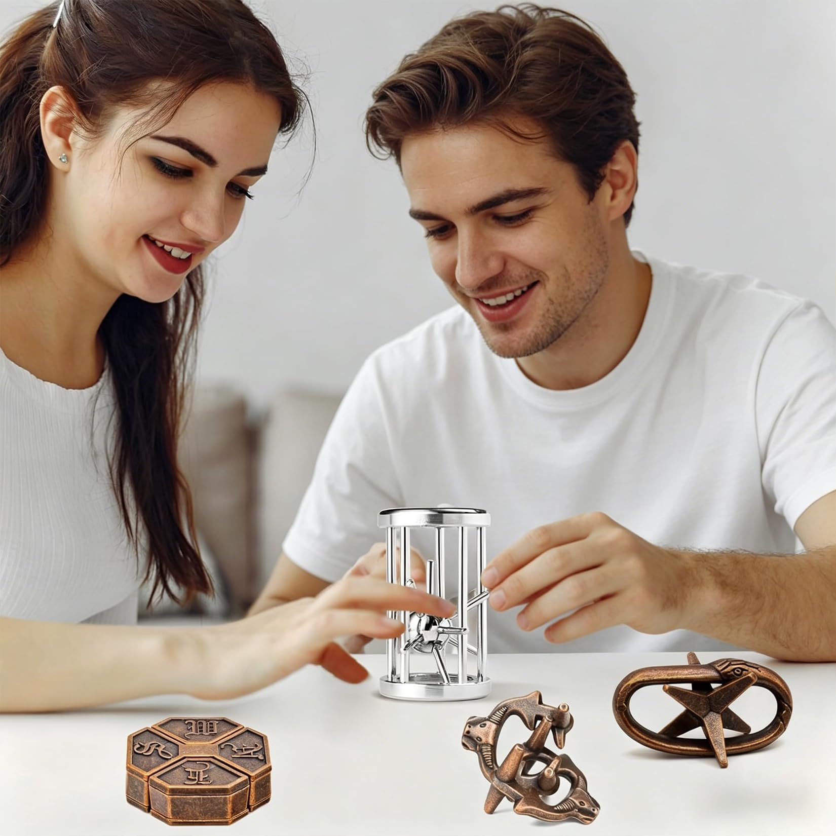 9 jeux de puzzle en métal, jeu de patience à partir de 14 ans | Jeux de puzzle en métal - Idéal pour offrir aux adolescents et aux jeux de puzzle pour adultes