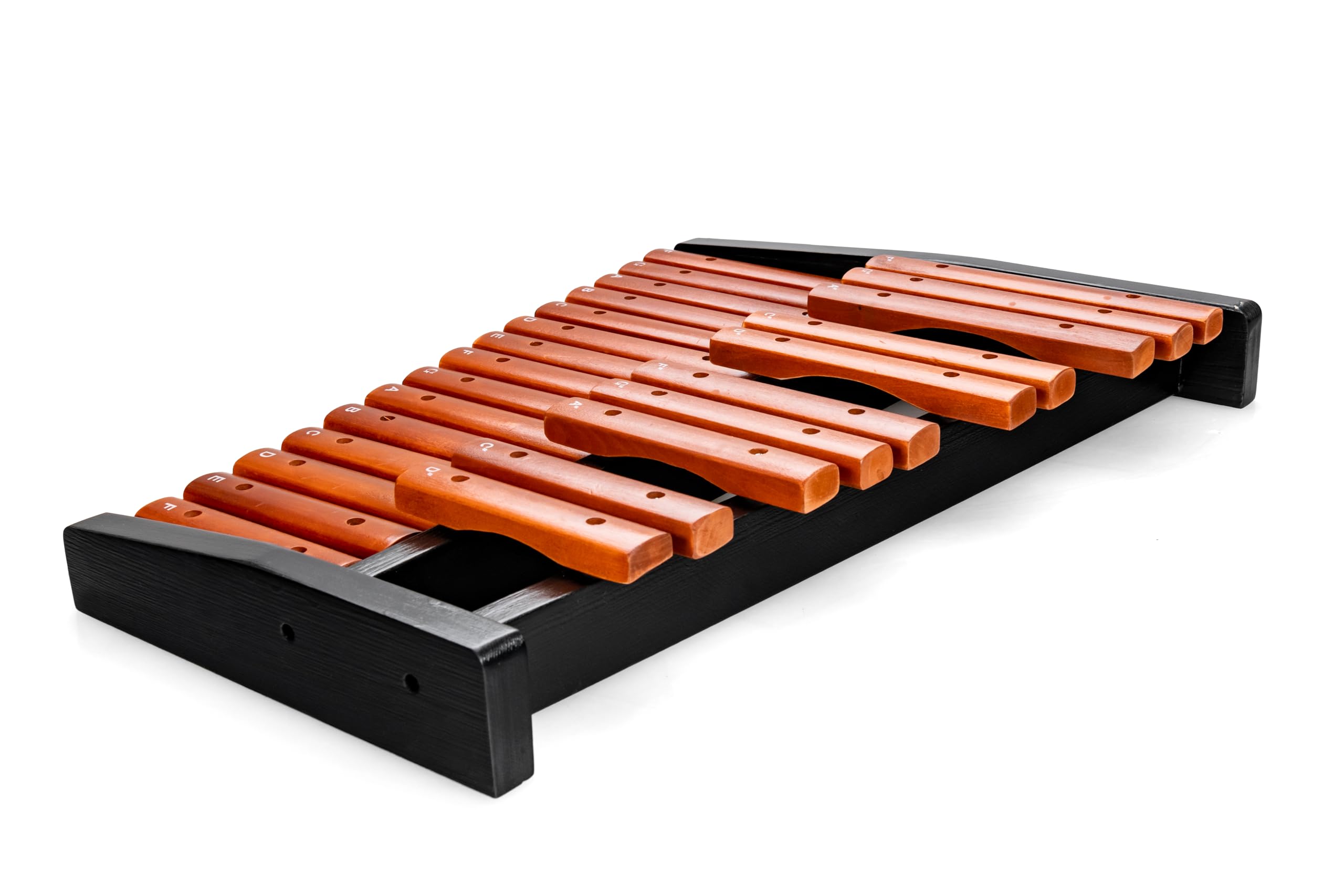 KOMFOTTEU Xilofono 25 note in legno, con 2 bacchette, strumento a percussione a mano, con custodia per il trasporto, strumento musicale per bambini e adulti