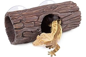 REPTIZOO Reptile Hide Cave Resin Hollow Tree
