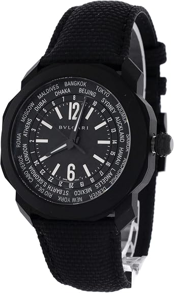 Pre-Loved Octo Roma Worldtimer Automatic Watch Stainless Steel and Rubber 41