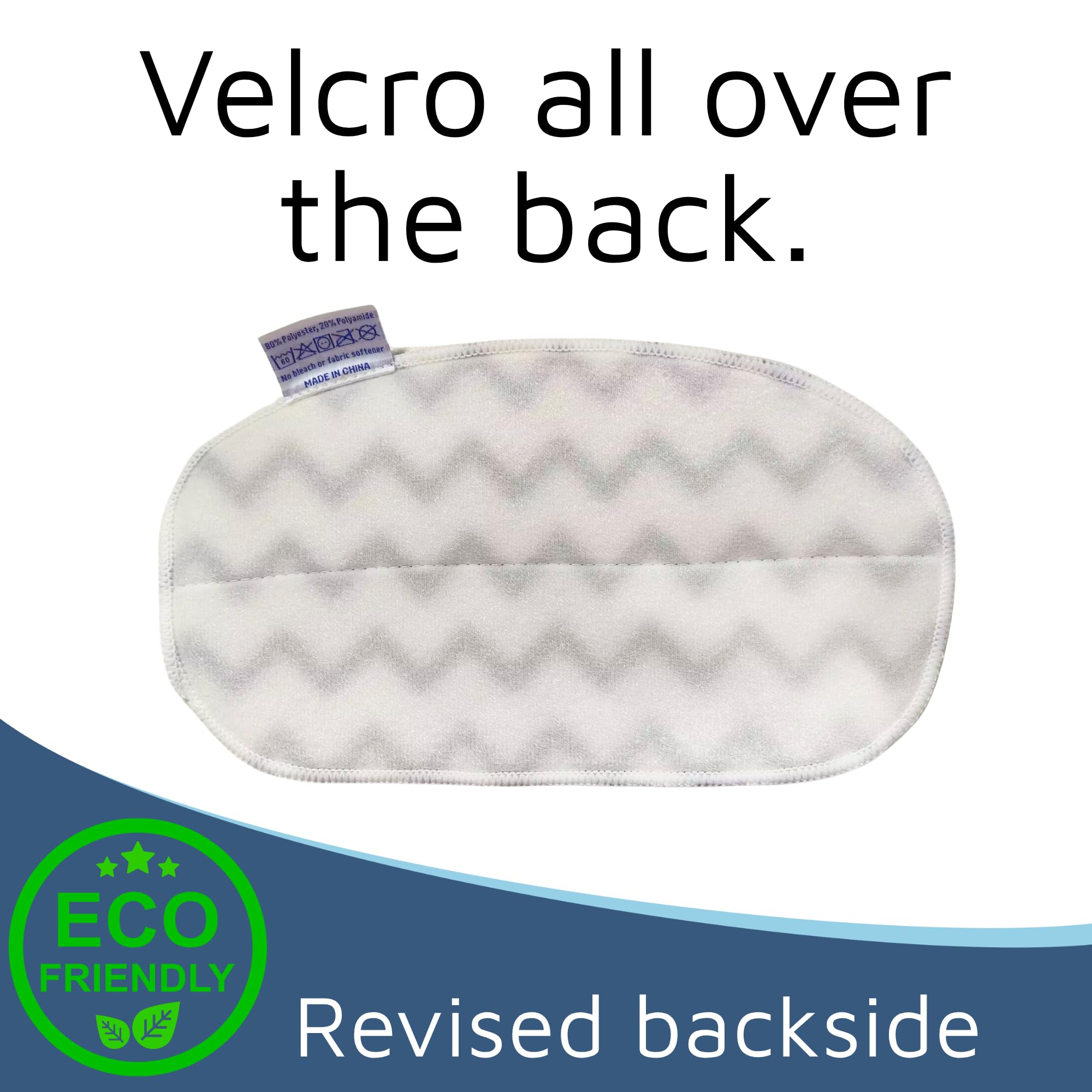 F Flammi - Almohadilla de Repuesto de mopa de Vapor Resistente para PurSteam ThermaPro 10 en 1, Almohadillas de Microfibra Lavables y Reutilizables (Paquete de 4)