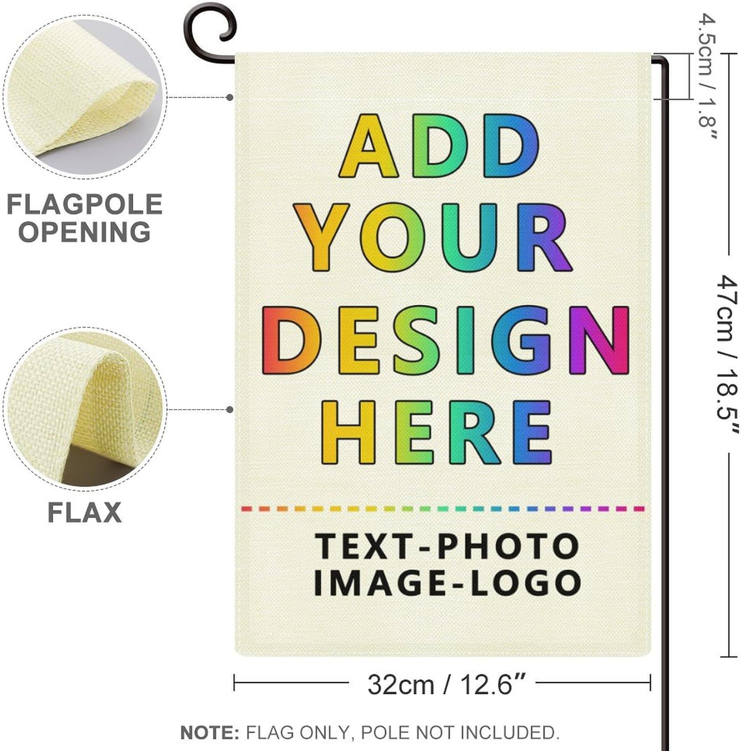 Custom Garden Flag for Outdoor Personalized Yard Flags Decor Customized Flag Add Your Own Picture Text House Lawn Banner Double Sided Home Wall Decoration 12.5x18 28x40 - Image 2