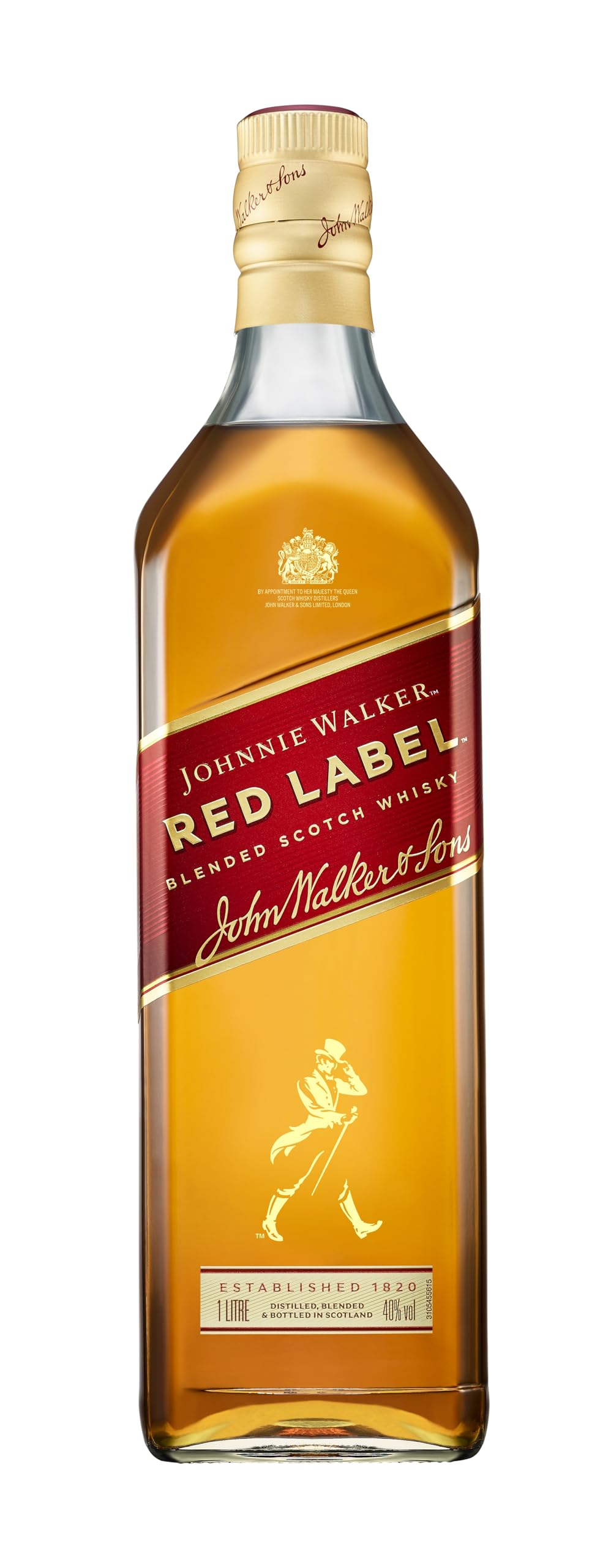 Johnnie Walker Red Label Whisky Escocés Blended, 1 L