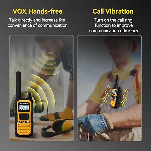 Miniatura 6 de Retevis RB48 Plus IP67 - Walkie Talkies impermeables de largo alcance, radio GMRS, radio bidireccional para trabajos de construcción, NOAA,