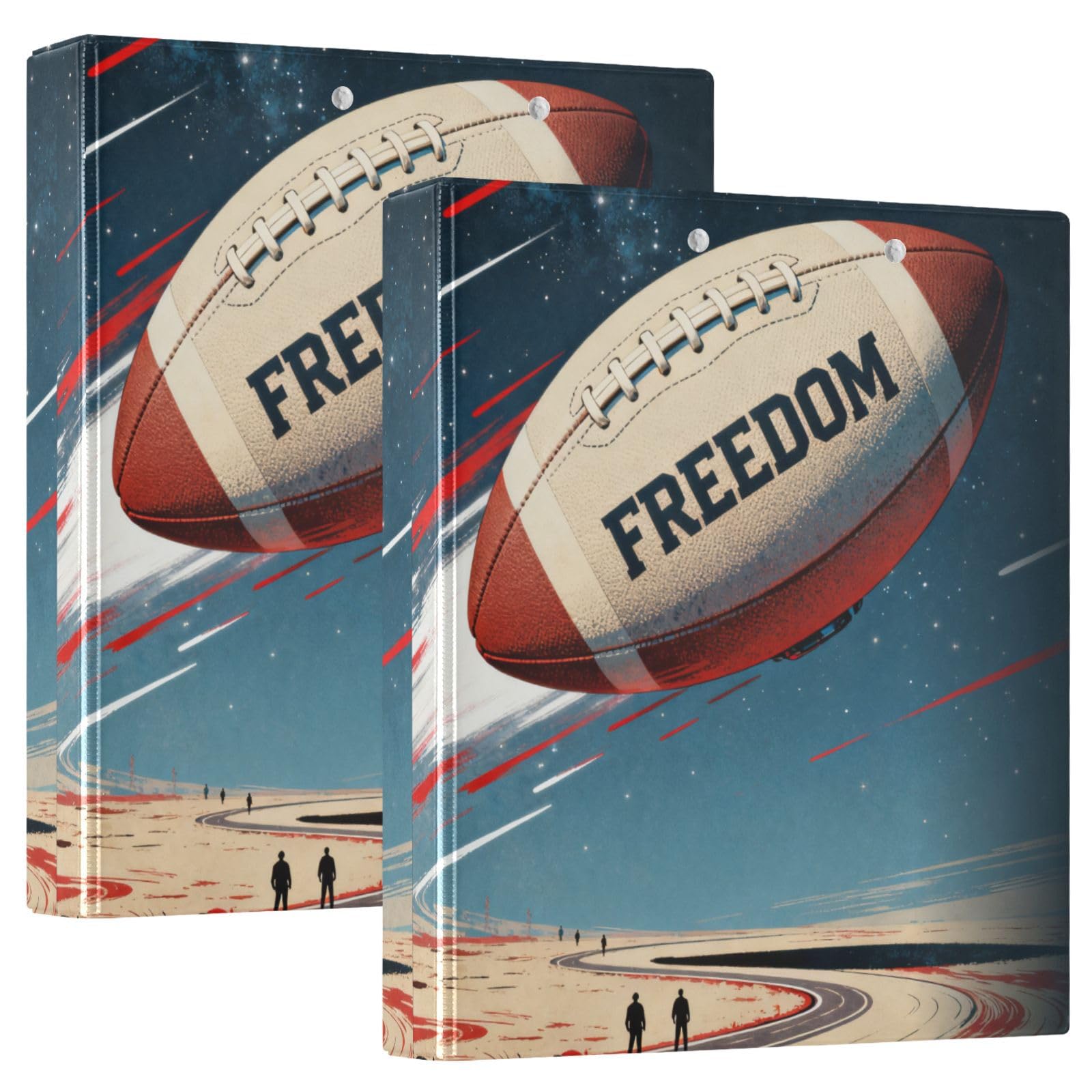 Raccoglitori per quaderni da 1 e mezzo pollice Cartoon Rugby astronave