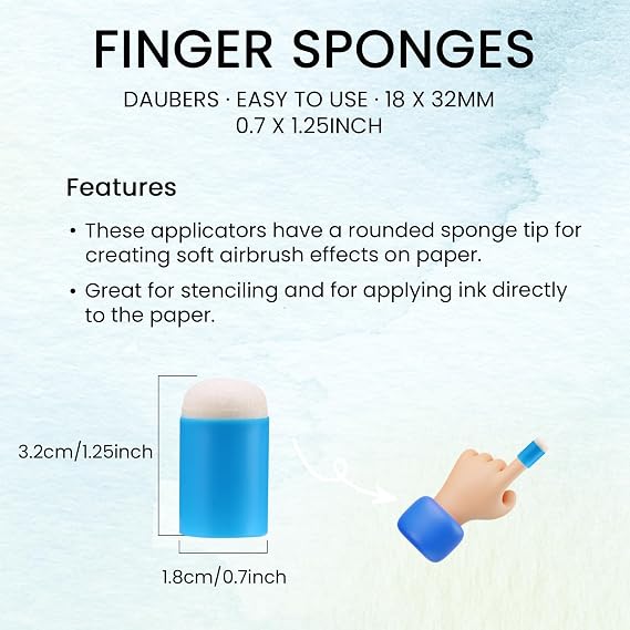 40PCS Finger Sponge Daubers W/Storage Case - Great for Applying Ink, Chalk, Paint, and More to Your Projects - Applicator for Stenciling, Sponging, and Creating Detailed Effects