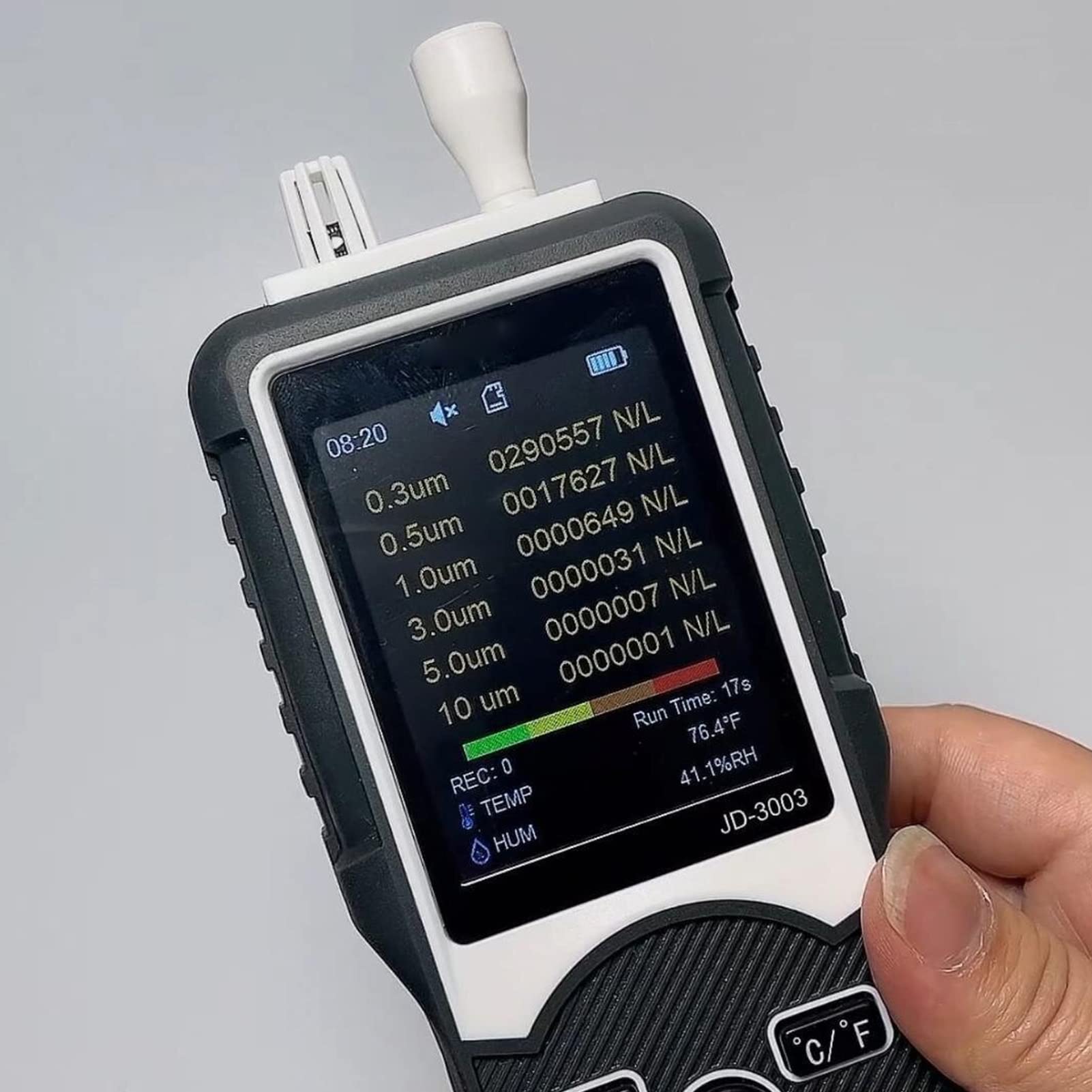 Respicefinem Contaparticelle di Polvere Tester Professionale del Particolato della Qualità ' per Uso Interno ed Esterno con Tecnologia di Scattering e Rilevamento