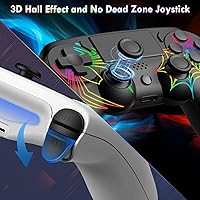 Vista 3 de DEFNDR 2 Pack Wireless Controller for PS4 - Controller fit for PlayStation 4/Pro/Slim/PC, Spider Pattern Design, 1000mAh Battery, Adjustable RGB