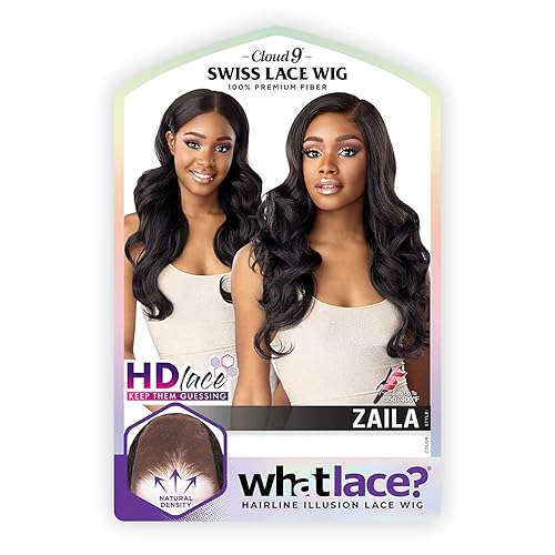 Miniatura 2 de Cloud 9 Sensationnel - Peluca de encaje frontal HD What Lace suizo de 13 x 6 pulgadas, Zaila (1B)