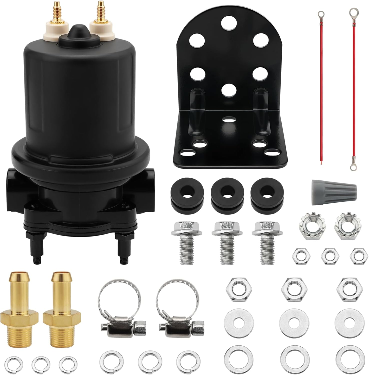 P4601HP Universal Electric Fuel Pump, In-Line Rotary Vane Pump Compatible with Hi-Performance Requires Pressure Regulator 404-503HP or equivulent, Automotive Replacement 12V 3.5-6.5PSI 50GPH