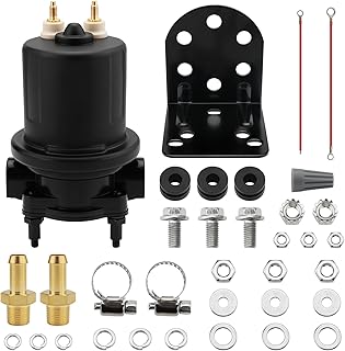 P4601HP Universal Electric Fuel Pump, In-Line Rotary Vane Pump Compatible with Hi-Performance Requires Pressure Regulator 404-503HP or equivulent, Automotive Replacement 12V 3.5-6.5PSI 50GPH