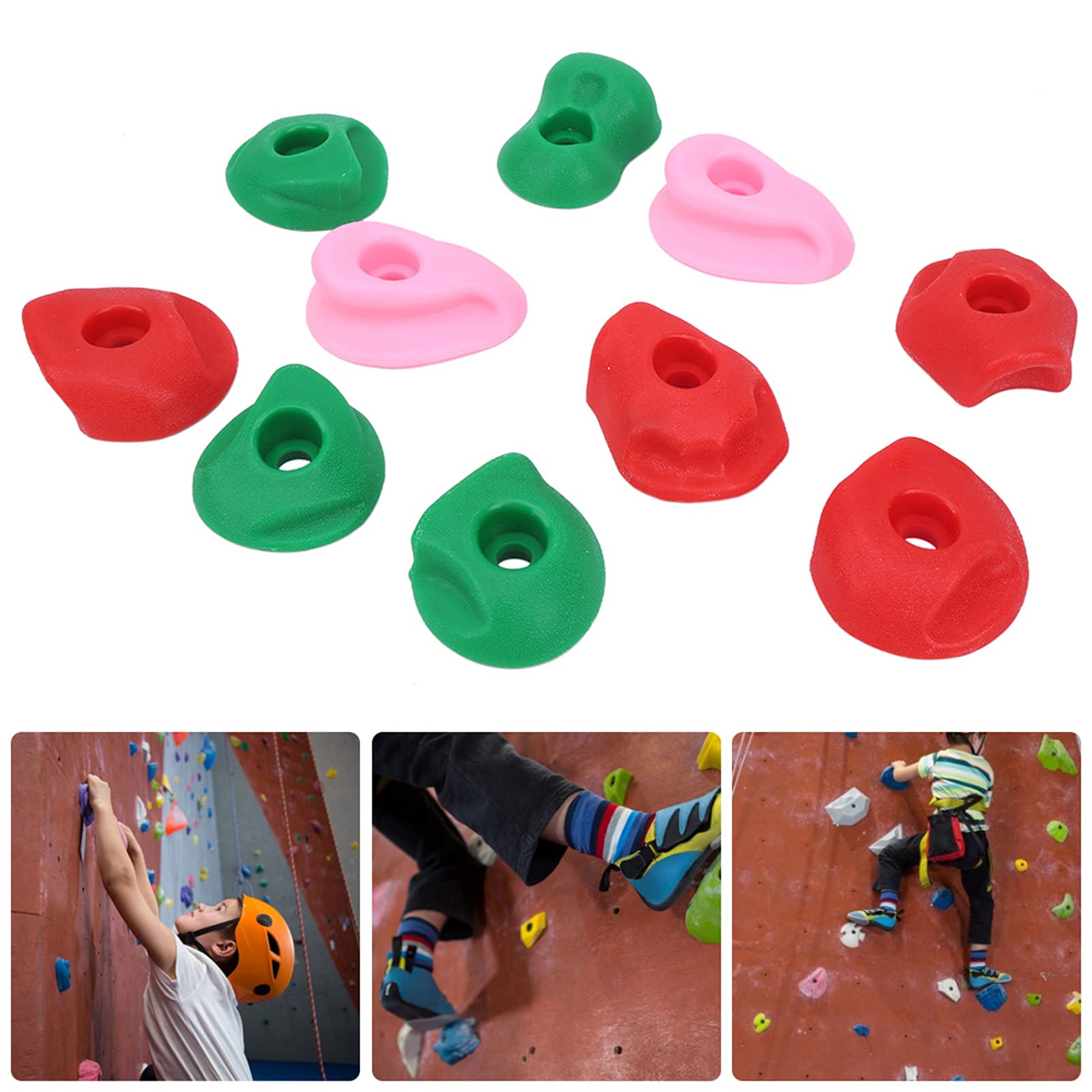 Lot De 10 Prises D'Escalade Multicolores – Grandes Poignées En Plastique PE Pour Mur D'Escalade, Camping, Randonnée, Entraînement En Plein Air (Taille S)