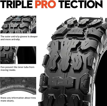 90/656.5 Electric Scooter Tires,11 Inch Off-Road Vacuum Tire Anti Skid Shock Absorber Rubber Tire Thick Tubeless Tyre Replacement for Motorcycle Tubeless Tyre Electric Scooter (A)