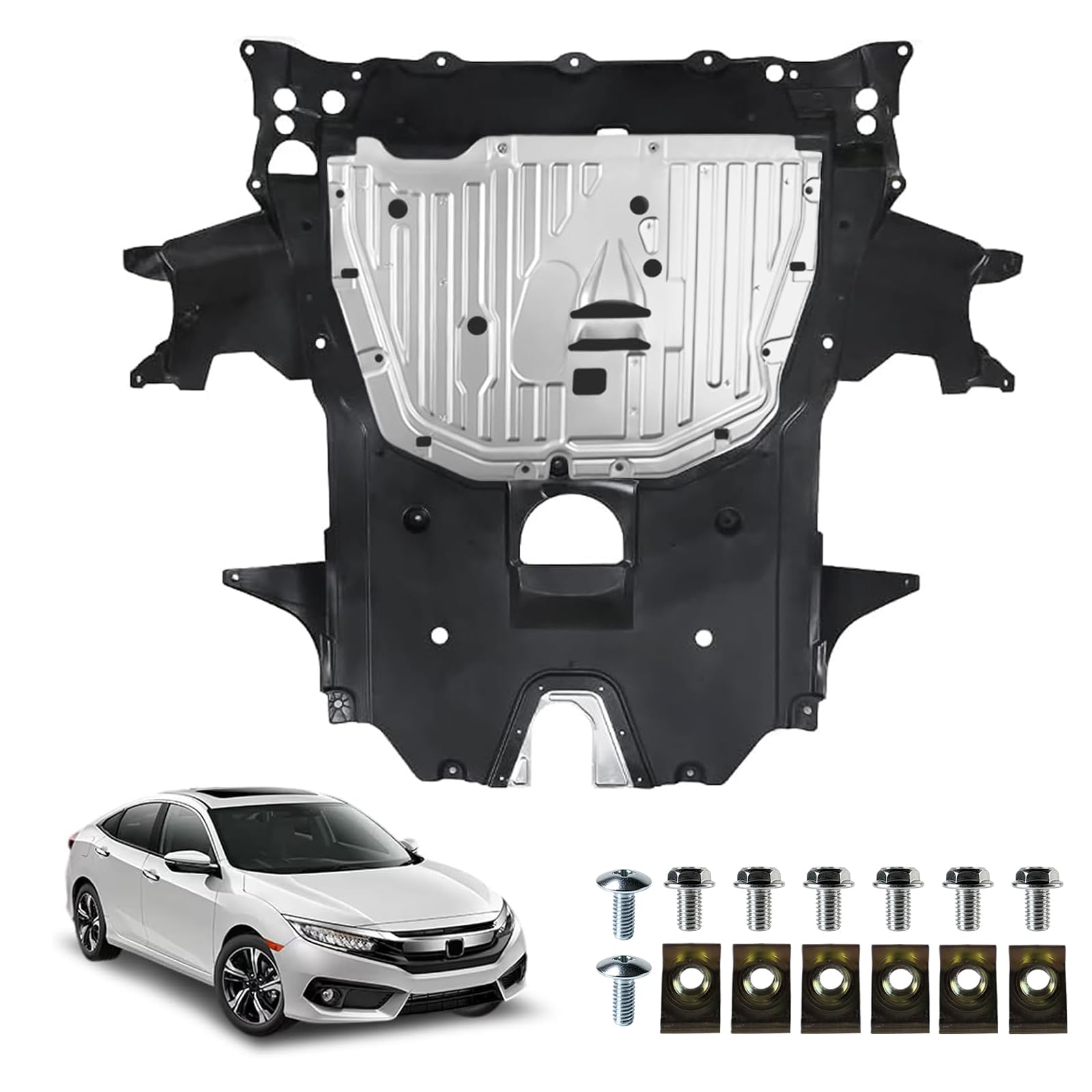 74110-TBA-A00 Lower Engine Splash Shield for Honda Civic 2016-2021, OEM Replacement 74110TBAA00