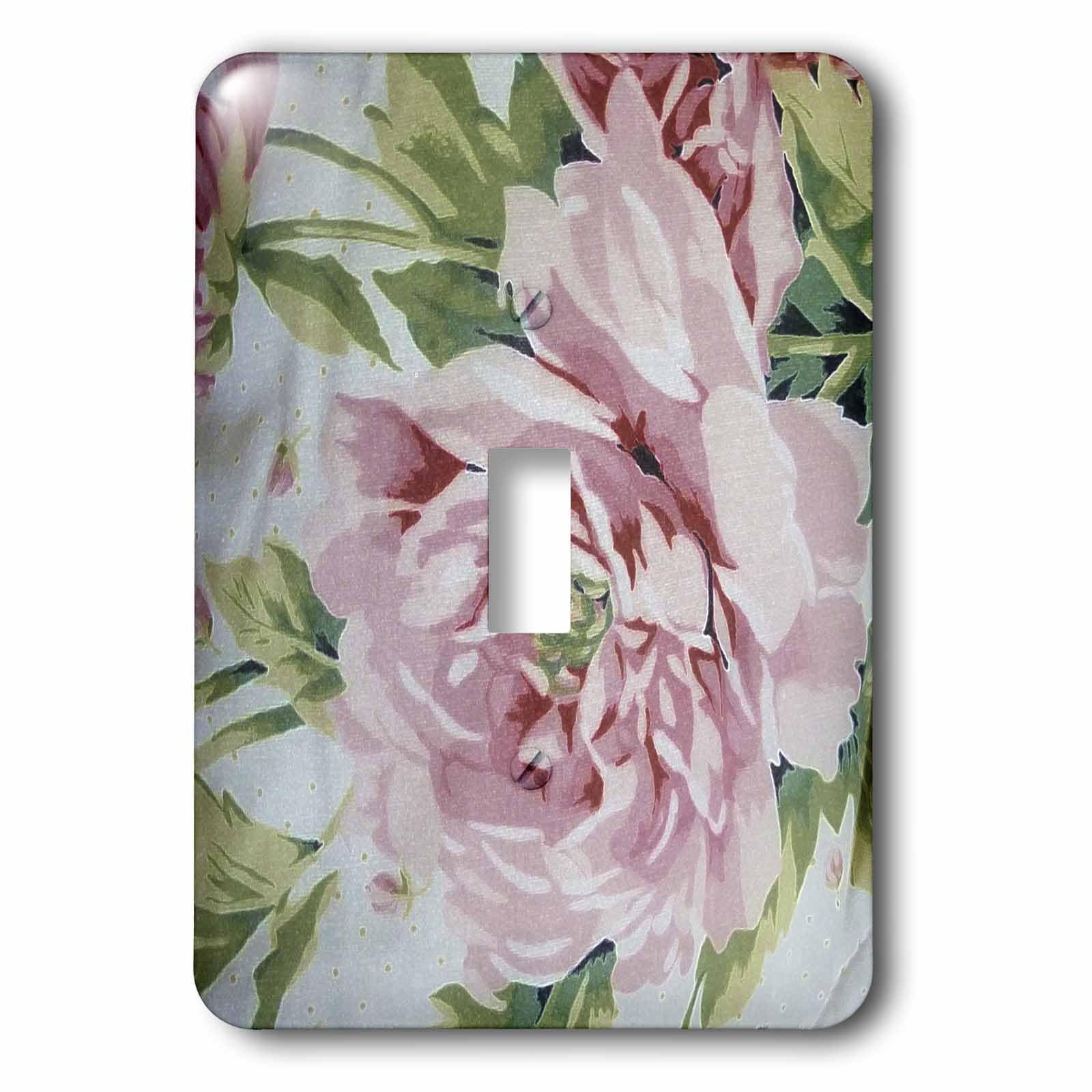 Interrupteur à bascule souvenir d'antan au motif Shabby Chic Country Rose