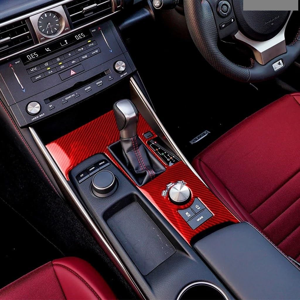 Dekoracyjna naklejka na Lexus do IS250 2013-2020 dekoracja zmiany biegów osłona wykończenia naklejka naklejka akcesoria do wnętrza samochodu naklejki wewnętrzne z włókna węglowego (kolor: styl B (LHD