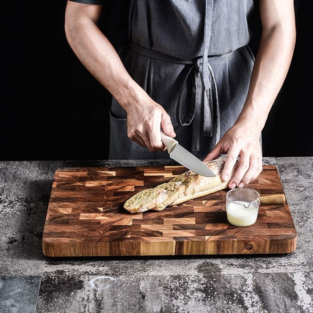 Tabla de cortar de madera, sólida y resistente, bandeja para servir