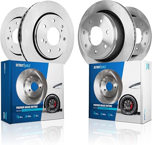 Detroit Axle - 4 rotores de freno para Ford 2012 2013 2014 F-150, repuesto de rotores de freno de disco: rotor delantero de 13.78 pulgadas y trasero