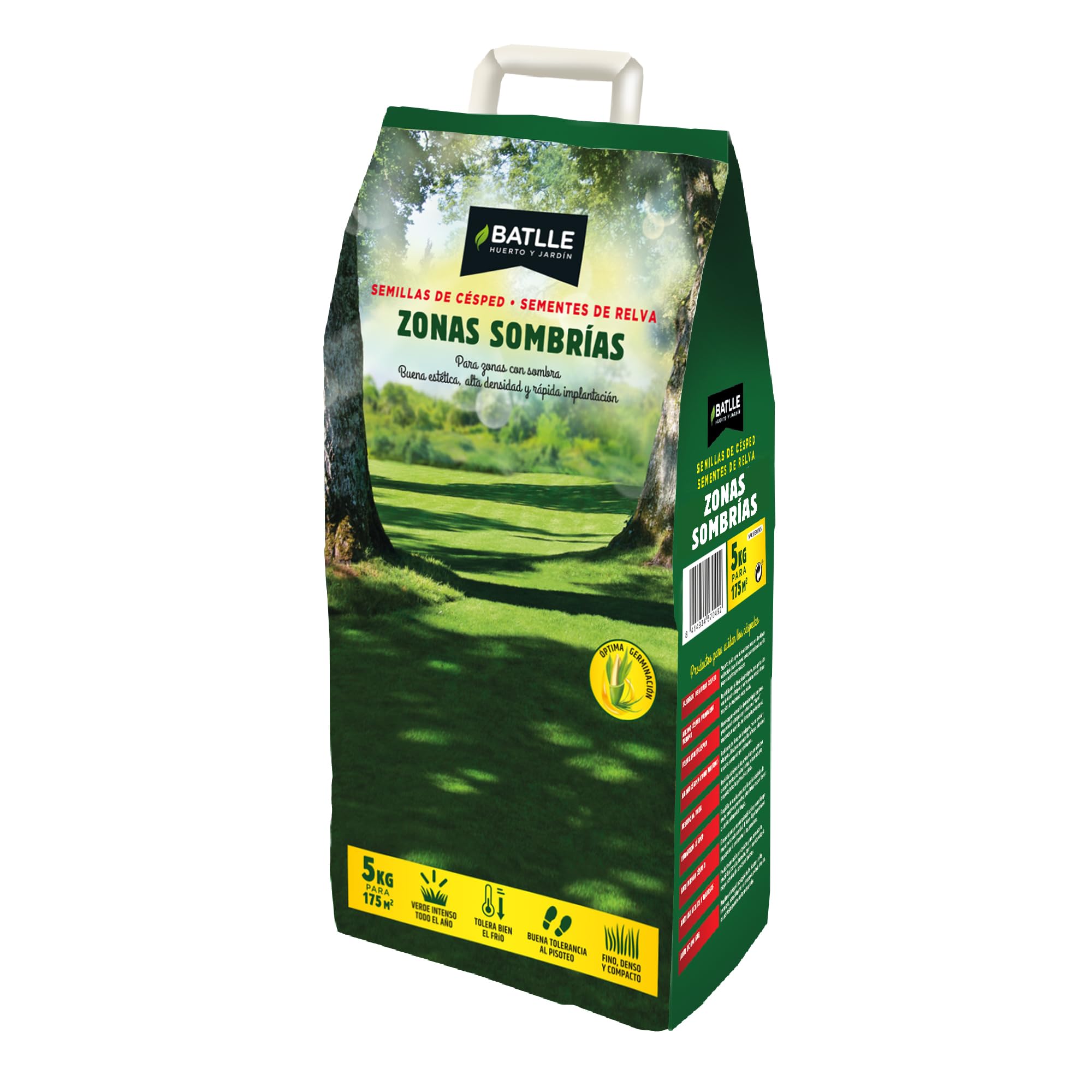 Batlle Semences Gazon Zone Sombre 5kg, Graine Marron