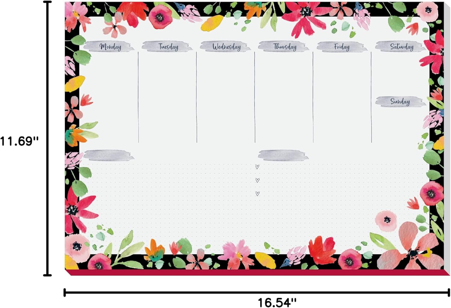 SIGEL JS200 Paper Desk Pad, Weekly Planner, A3, Multicolour, 30 Sheets - Jolie
