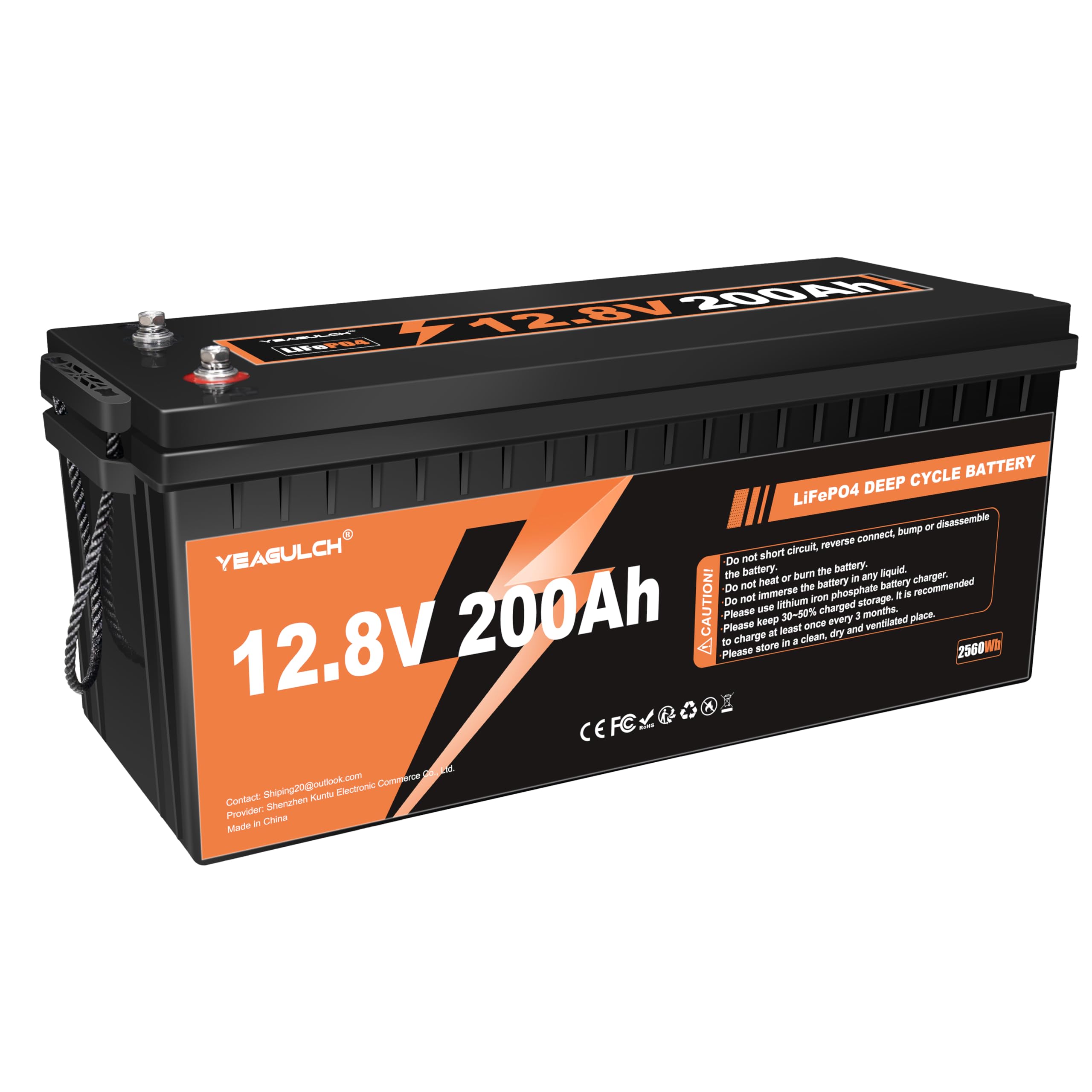 Batería LiFePO4 12V 100Ah Con BMS 100A - Hasta 15000 Ciclos - Para Placas Solares, Autocaravanas, Barcos Y Hogar