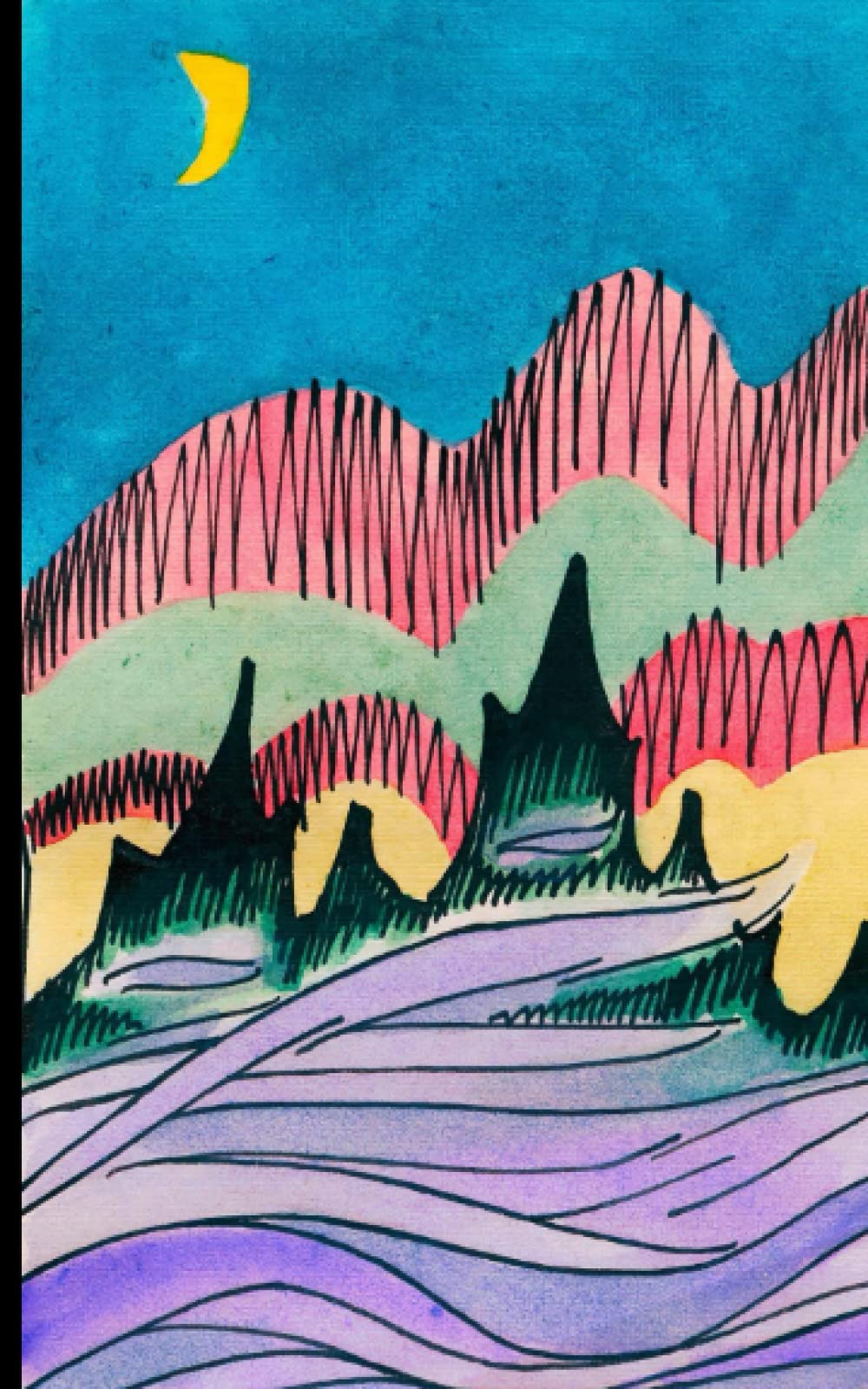 Watercolor Art Cover Design: Wide Ruled Notebook Paper 5 x 8 inch, Original Art Cover Design, Perfect Gift for Art Lovers.