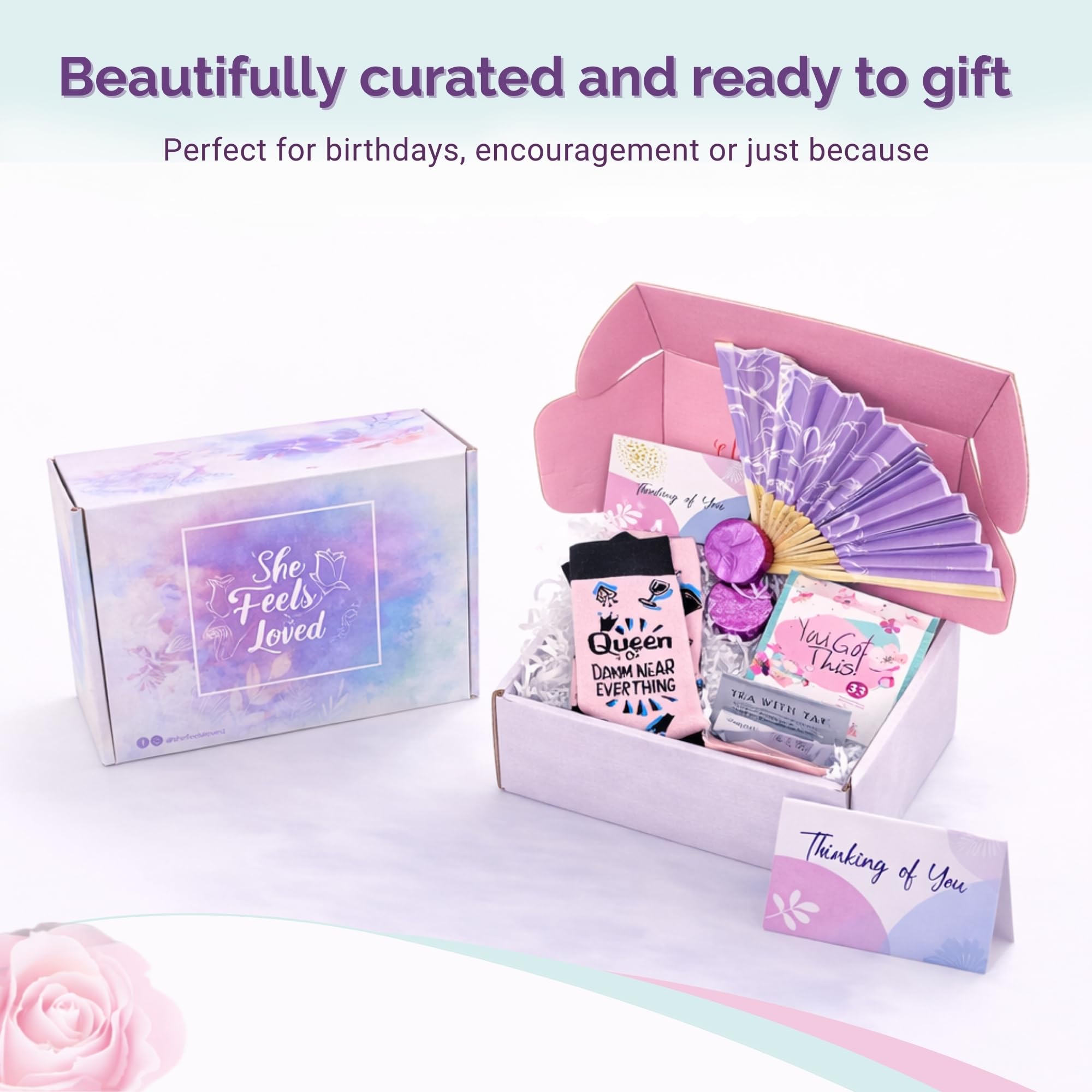 Menopause Gifts for Women – Thoughtful Care Package with Affirmation Cards, Self Care Rituals & Fun Socks for Birthday or Mothers Day