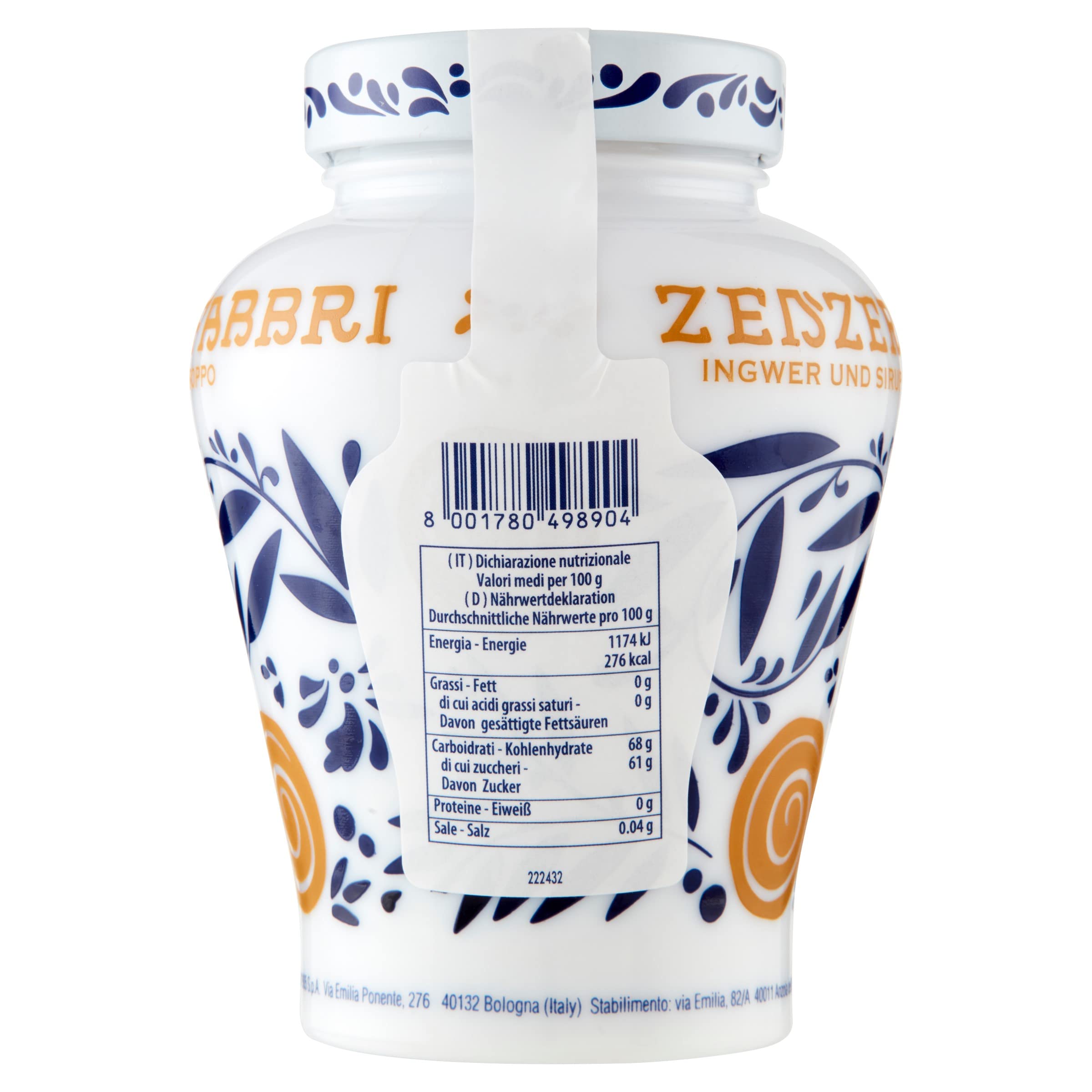 Zenzero Fabbri 600g (Confezione da 2)